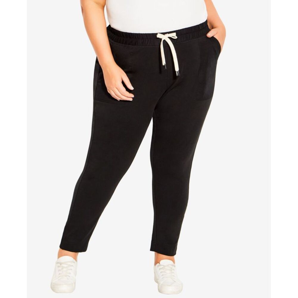 Avenue Plus Size Contrast Pocket Knit Pants